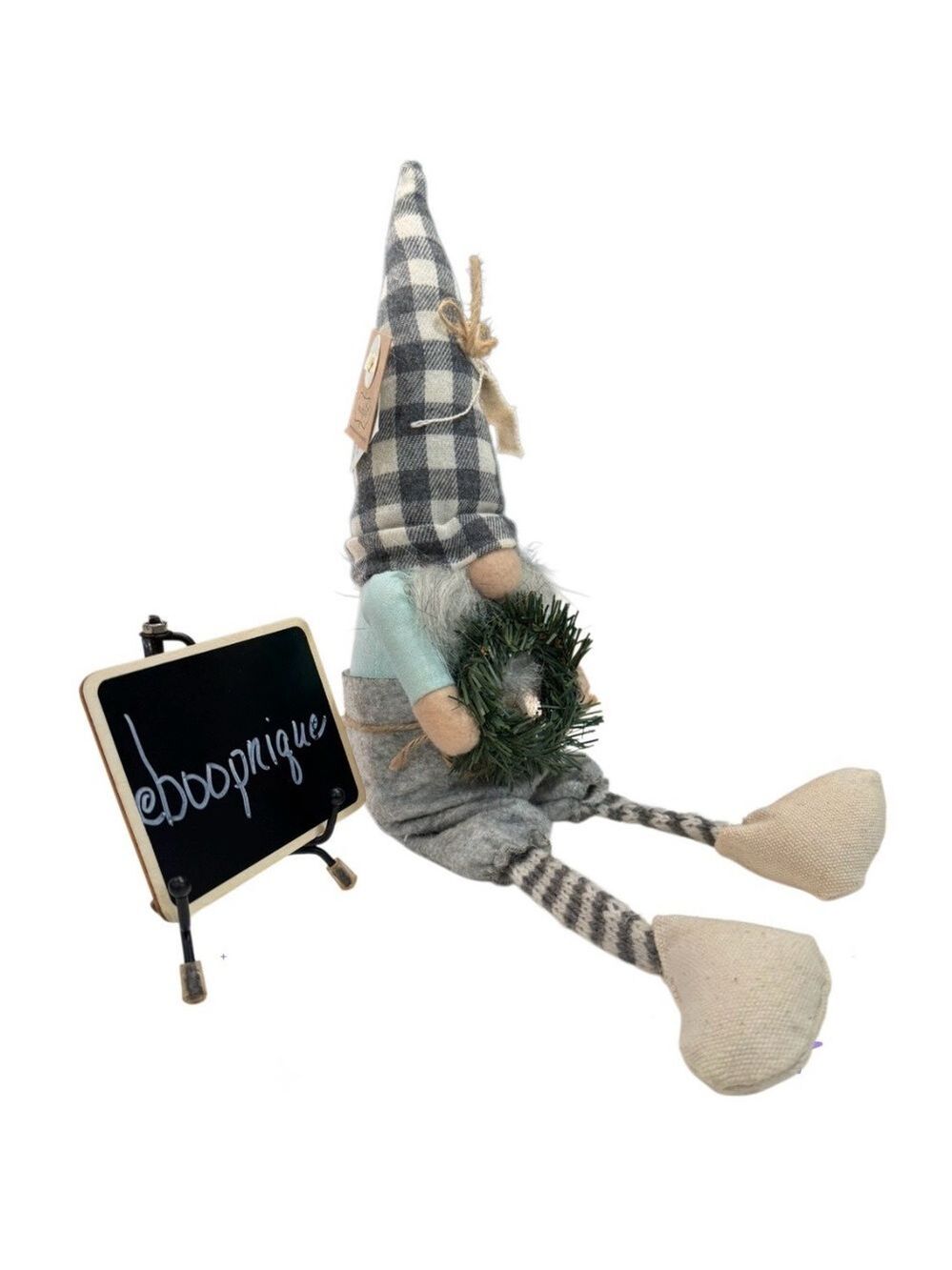 Plaid Gnome Wreath